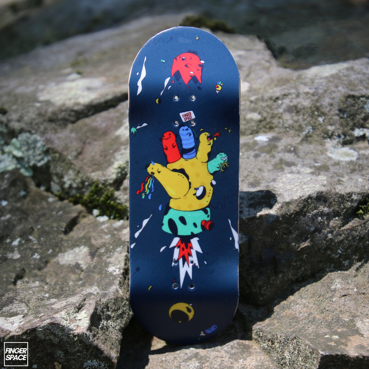 "Flying Fingers" Eco Series Graphic Fingerboard Deck Finger Space