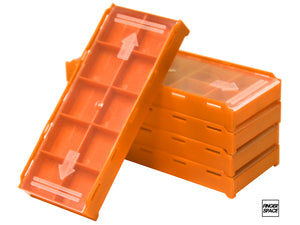 Tangerine Orange "Space Case" - Modular Stacking Storage Box