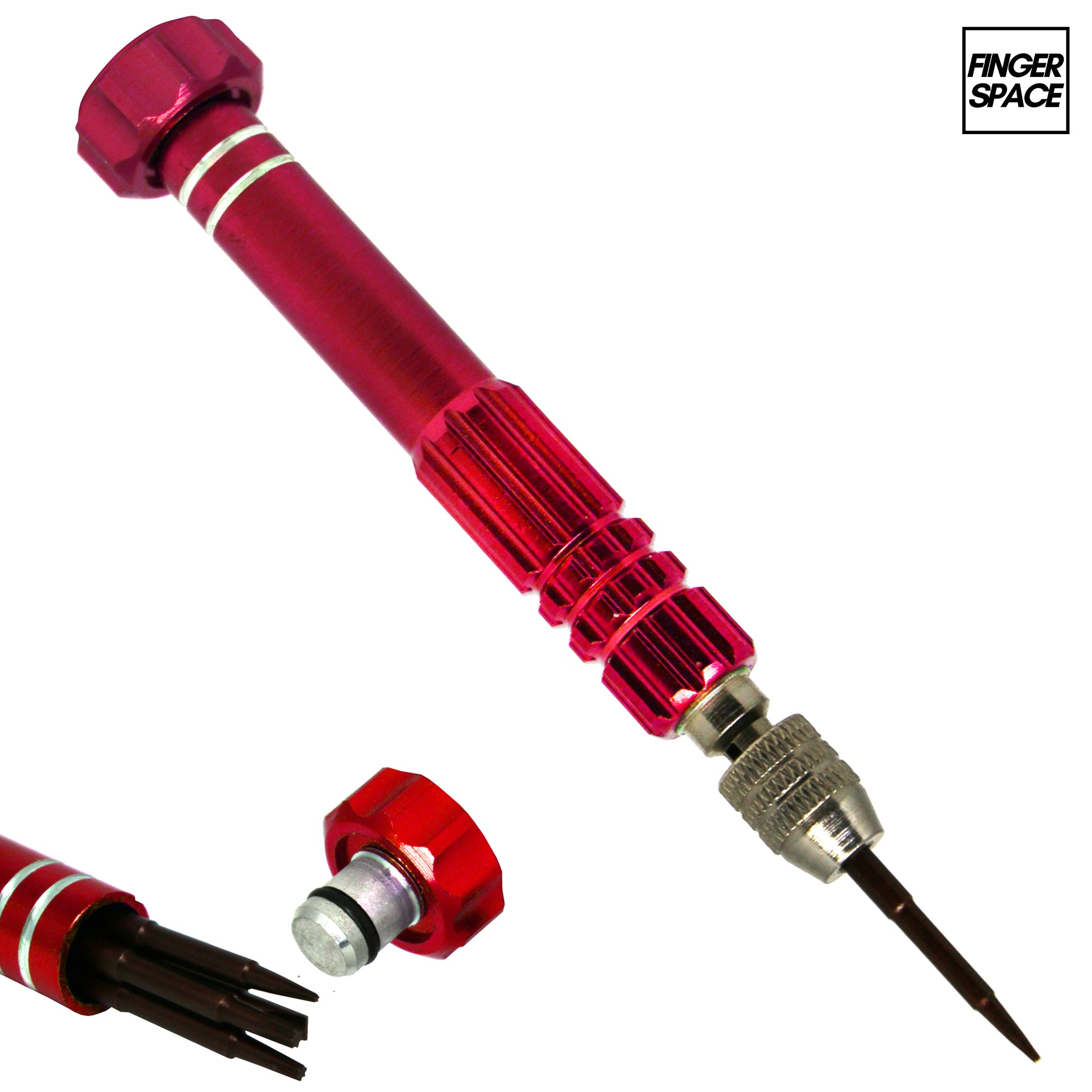 Professional Red Tool with Interchangeable Screw Bits