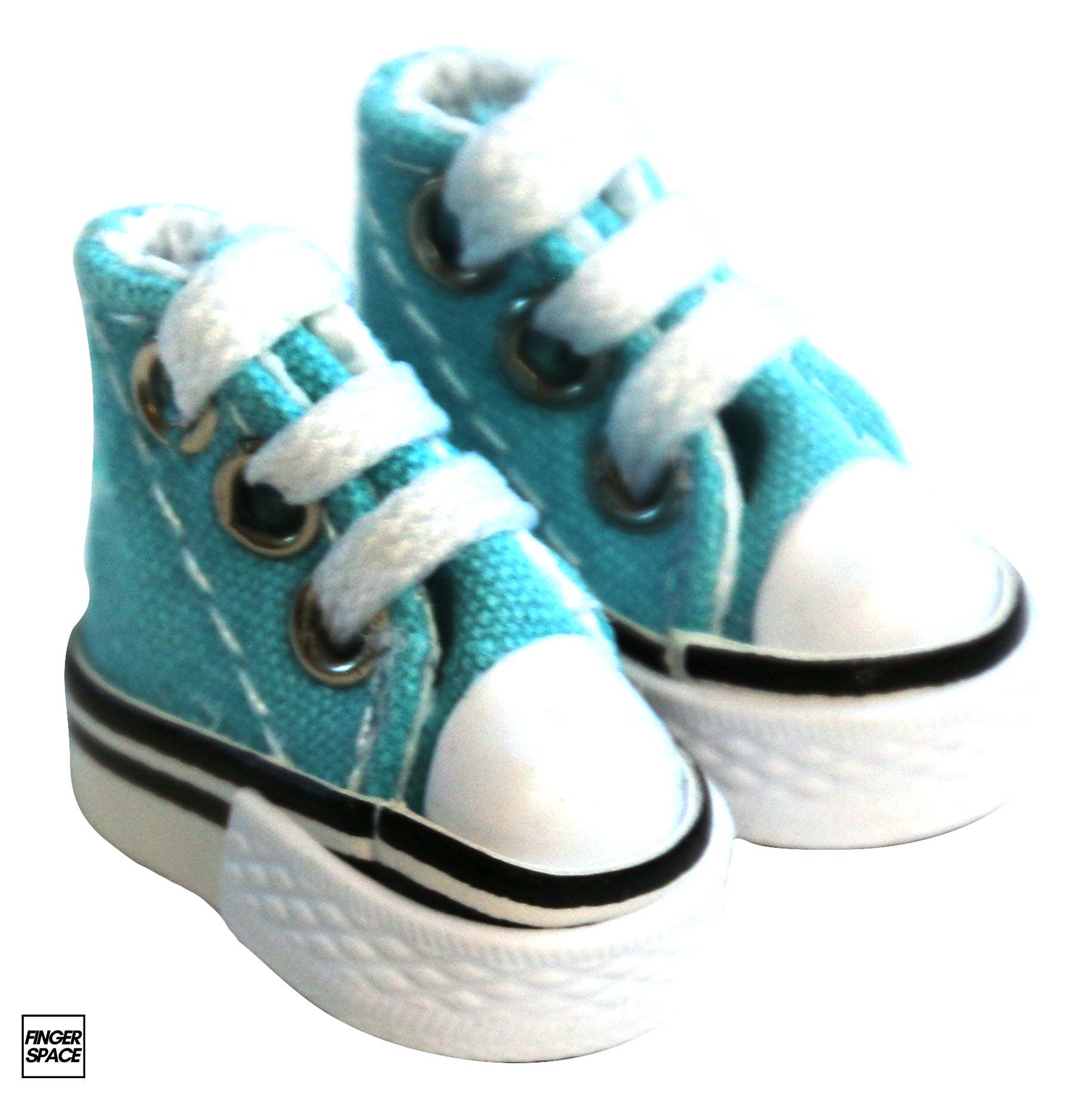 Miniature Finger Shoes - Aqua Blue Edition