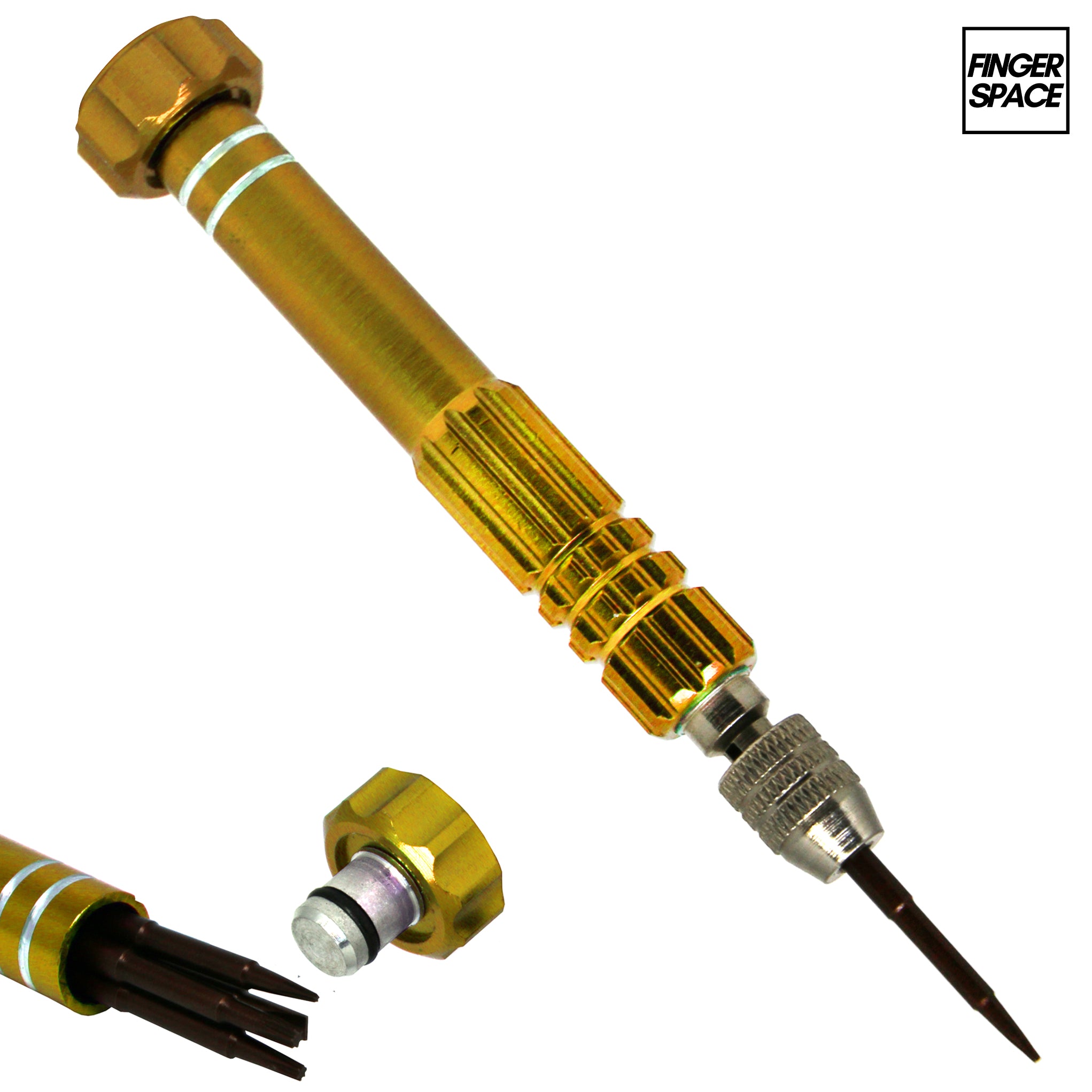 Gold Finger Rework Tools Professional Gold Tool with Interchangeable Screw Bits – Finger Space