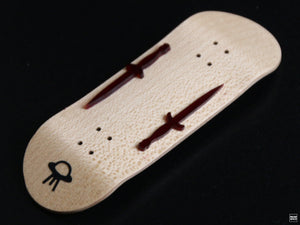 "The Dagger" Crimson Semi-Clear Adhesive Fingerboard Board Rails