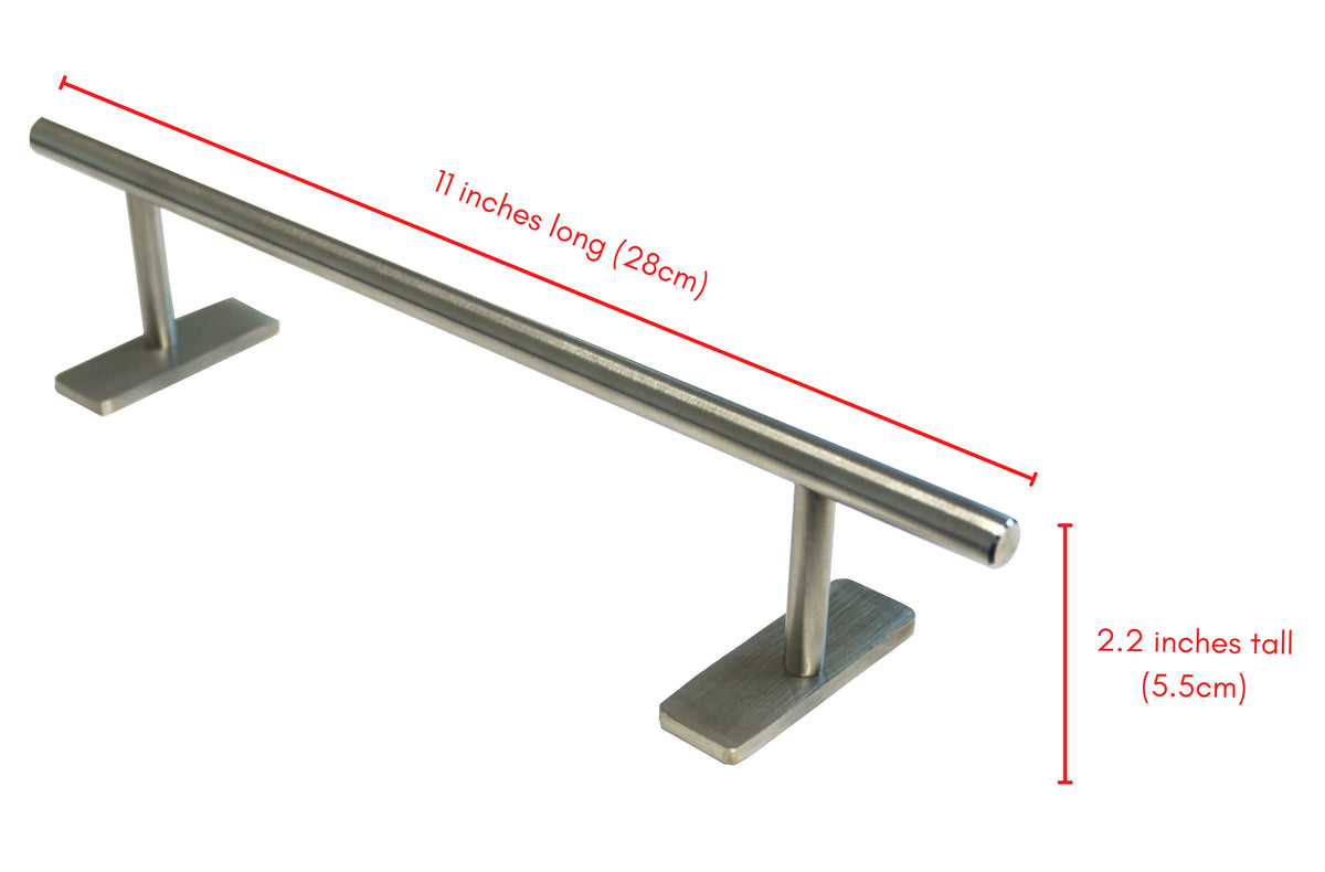 Finger Rail Rack Silver Fingerboard Round Rail - 11 Inches Long Round Rail DIY Kit ...